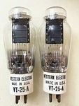 Western Electric VT-25A 10Y 210 Gold Grid Double Square Getter Nos Matched. Fixed Price $980.00.