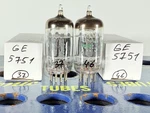 Matched Pair Ge 5751 ECC83 12AX7 Tested Good Balanced Tube. Fixed Price $48.45.