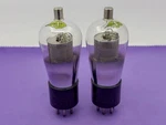 (2) Sylvania SY-551 Globe Tubes Etched Base Strong Tested Pair. Fixed Price $24.99.