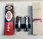 Pair Nos Nib Cbs Hytron 6SN7GTB, Short Bottle, Side Getter Usa Made Tubes Tested. Fixed Price $55.00.