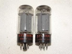 2 X 6L6GB Sylvania Tubes*grey Plate-o*very Strong Matched (7%) PAIR*#15. Fixed Price $73.99.