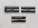 Lot Of 3 Vintage Rca Metal Name Plate Headwheel Syn Gen Amplifier As Is. Fixed Price $25.46.