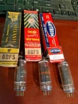Mixed Lot Of 3 Vacuum Tubes 6BF5 Sylvania Ratheon Philco Tested Good. Fixed Price $15.98.