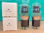 Closely Matched Pair Of Ken-rad Type #45 Nos Nib Vacuum Tubes #2. Fixed Price $300.00.