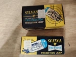 2 Vintage Sylvania Projector Lamps & Manual, Dlg 150W, Dfw 500W Nos. Fixed Price $56.00.