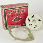 (1) Vintage National Radio Products Ceramic 5 Pin Tube Socket Cir Prong. Fixed Price $14.95.