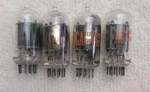 Very Strong Quad Rca 12AU7A Clear Top Grey Plate Side Getter. Fixed Price $51.99.
