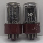 (2) Rca 5691 6SL7GT Vacuum Tubes Red Bases Pair Amplitrex Tested 100% #109PC. Fixed Price $200.00.