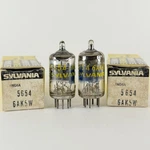 Tested Pair Of Sylvania 5654 6AK5W Tubes With Boxes Codes Bh Made India (a). Fixed Price $18.95.