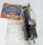 X2 Lot Vacuum Rectifier Electron Tube P/n RK-60 Mfr. Raytheon (alt 1641). Fixed Price $320.00.