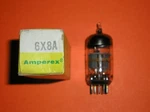 Nos Nib Amperex 6X8A Vacuum Tube, Gray Plate, Halo Getter. Fixed Price $12.99.
