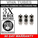 Brand New Matched Trio (3) Electro-harmonix 6922 (6DJ8) Vacuum Tubes. Fixed Price $100.01.