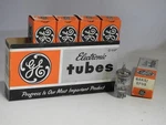 Full Sleeve Of Five New Old Stock General Electric 6AK5 EF95 Audio Tubes. Fixed Price $24.99.