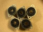 5 Nos Vintage Black Amphenol 8-PIN Octal Pc Board Mount Vacuum Tube Sockets. Fixed Price $25.00.