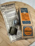 Vintage Cunningham CX-301-A Amplifier Tube W/ Box Rca Radiotron UX-201-A Paper. Fixed Price $129.99.