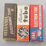 Vtg Nos Lot Of 2 Electron Tubes Sylvania 6SK7, Ge 6DE4 + Bonus Used Cbs 6K6GT. Fixed Price $7.96.