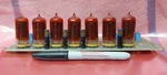 7 Amperex ZM1030 Nixie Tubes On Gold Plated Circuit Board Vintage. Fixed Price $98.00.
