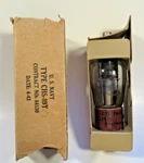 Nos Sylvania Usa Type # USN-CHS-89Y Black Plate Brown Base Vacuum Tube, 4-43. Fixed Price $5.00.
