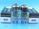 Sylvania 6U8 6KD8 Tested Strong Tube Pair Getter Black Plate 1958. Fixed Price $24.88.