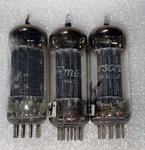 3- Emerson 6CG7 Triple Black Plate D-getter Vacuum Tubes TV7 Tested Strong. Fixed Price $70.00.