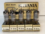 Sylvania Gold Brand GB-5814A Pin Vacuum Tubes Lot Of Amplitrex Strg. Fixed Price $380.00.