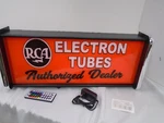 Rca Tubes Red Led Display Lighted Sign Lightbox Wall. Fixed Price $125.00.