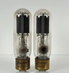 (pair) Vintage Original Amperex HF-140 Transmitting Triode Gold Bottom Tube. Fixed Price $1499.99.