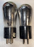Pair Rca Cunningham UX-112A Engraved Base Globe Vacuum Tubes Amplitrex Strong. Fixed Price $50.00.