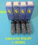 4 Pcs. 6I1P-EV ECH81 6AJ8 Ussr Vintage Tube = Nos Factory Box Ddp. Fixed Price $12.90.