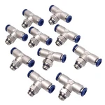 Lot Of Aignep 87210-04-02 Swivel Tee, 1/4IN P2C, 1/8IN Universal, 2.0MPA Max. Fixed Price $57.00.
