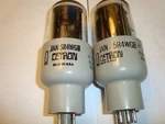 Pair Of Extra Heavy Duty Jan- 5R4WGB Tubes, Cetron, Hanging Filaments, 3-POSTS. Fixed Price $48.00.
