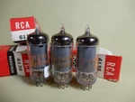 Rca 6136 6AU6 Gray Plate Vacuum Tubes (3) Amplitrex Tested 84% & 98% Gm. Fixed Price $20.00.