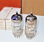 ECC85 - 6AQ8 Amperex / Bugle Boy Matched Pair Vacum Tube Code 3K3 LOT2. Fixed Price $179.00.