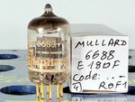 Mullard 6688 E180F Code: ... R0F1 Gold Pin Tested Good Tube. Fixed Price $16.45.