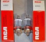 Matched Pair 6883 Rca Nos Same Code Vacuum Tubes, B&k 747B Tested - Will Combine. Fixed Price $29.95.