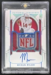 2023 National Treasures Nfl Shield #182 Michael Wilson Rookie Patch Rc Auto 1/1. Fixed Price $1500.00.