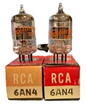 Pair Of Rca 6AN4 Vacuum Tubes - Nos/nib Tested Good On Hickok 539B. Fixed Price $9.50.