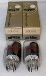Pair Dumont 33JV6 Vacuum Tubes New In Box. Fixed Price $225.00.