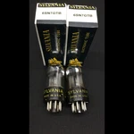 Great Pair Sylvania 6SN7GTB Chrome Dome Grey Plate Audio Vacuum Tubes K.9723. Fixed Price $49.95.