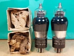 Pair Of Tung-sol 6F8G VT-99 Nos Nib Black Glass Ladder Plate Vacuum Tubes. Fixed Price $400.00.