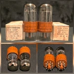 Raytheon 6SN7 Wgt VT-231 Tube Jan Crp Chrome Topped Tough Dogs Matched Set. Fixed Price $398.25.