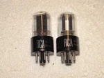 2 X 6SN7GTB Rca Tubes*black Plates-d*very Strong Matched PAIR*#8. Fixed Price $44.99.