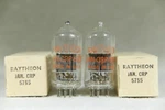 Nos/nib Matched Pair Raytheon Jan-crp 5755 Clear Top Mil-spec Usa 1953. Fixed Price $75.00.