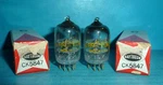 2 Raytheon CK-5847 Tubes Getters Black Plate Matched D/c's Nos/nib. Fixed Price $25.46.