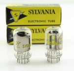 New Qty 2 Sylvania 6FY7 Compactron Matched Pair Getter Black Plates Usa Nos. Fixed Price $23.94.