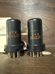 2 Nos 1964/5 Matched Pair Ge Jan-crc 6SJ7Y Brown Base Military Tubes Tested. Fixed Price $44.00.