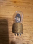 Raytheon Type Globe Shape Tipped Glass Vacuum Tube Vintage Brass Base. Fixed Price $39.99.