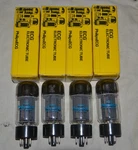 4 Vintage Strong Matched Nos Nib Philips Ecg 6L6GC Dual Getter Tubes Made Usa. Fixed Price $449.99.