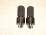 2 X 6V6GT Sylvania TUBES*VT-107A=MILITARY*SMK Glass*very Strong Matched PAIR*#8. Fixed Price $89.99.