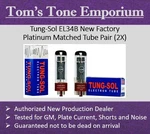 Tung-sol EL34B New In Box Factory Matched Tube Pair Dealer Stock. Fixed Price $74.50.